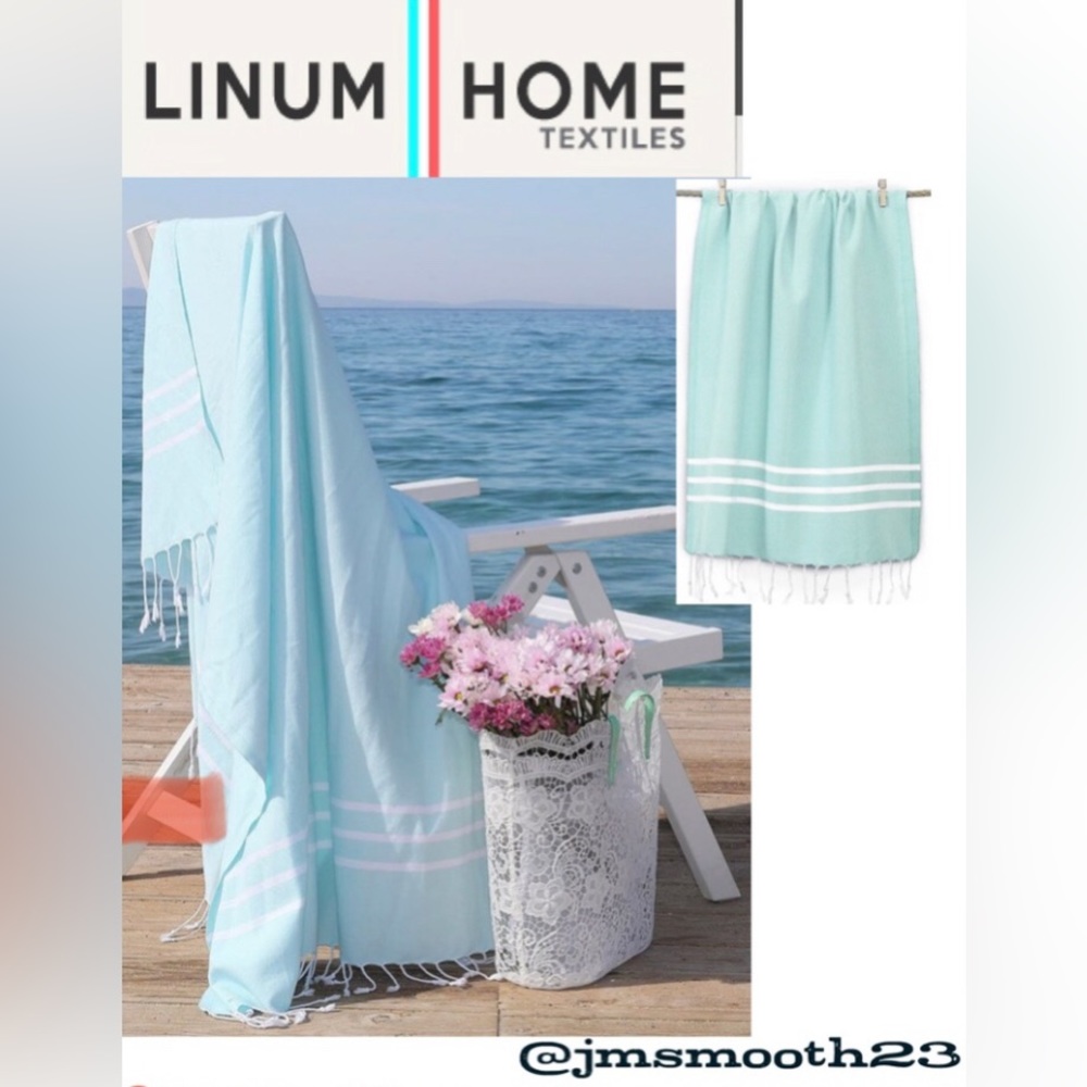 🆕 Linum Home Textiles 100% Turkish Cotton Beach Towel